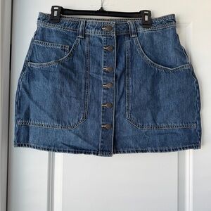 Old Navy Button-Front Denim Mini Skirt